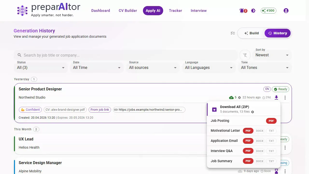Up to 5 Documents Per Generation